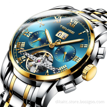 TEVISE Watch 9005 Fashion Business Clock Military Sport Automatic Wristwatches Stainless Steel Waterproof Mechanical Mens Watch